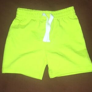 Neon Green highlighter cotton baby casual Shorts 12M new without tags